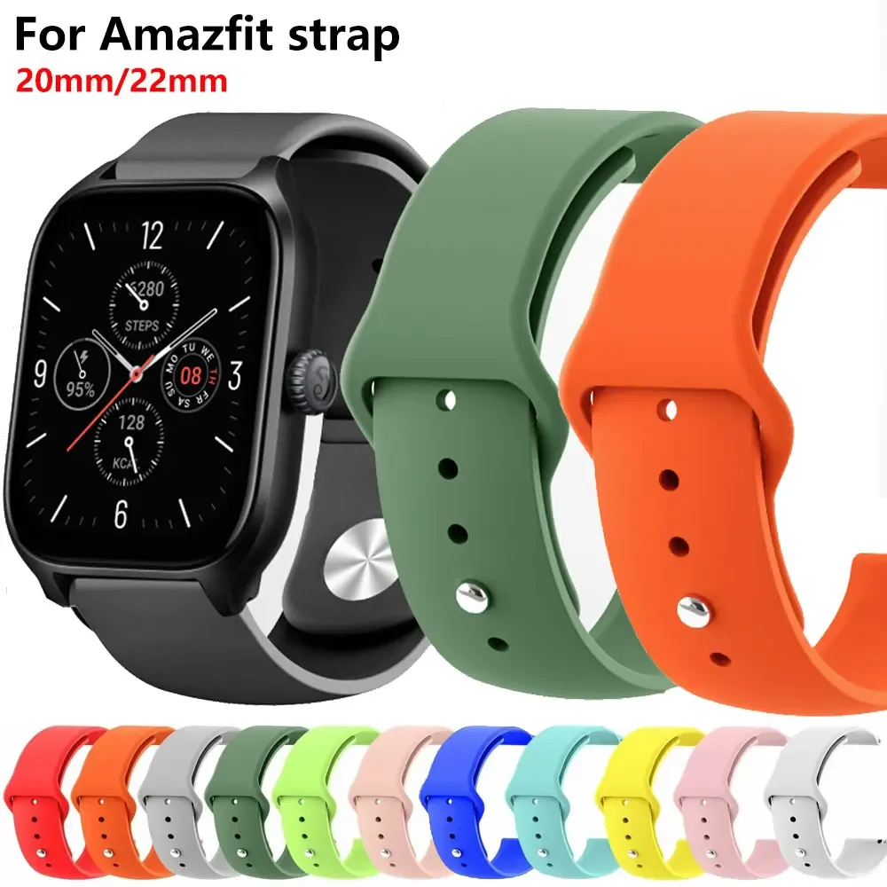 Silicone watch strap For Amazfit gts 4-3-2-2e-mini/bip-U-S-lite/Stratos 2 20mm/22mm band sport Pride bracelet gtr 4-3-3pro-2-2e