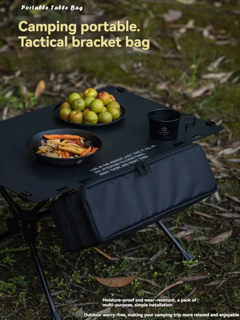 

CAMPINGMOON Barbecue Thickened Polyester Waterproof Tactical Bracket Storage Hanging Bag Large Capacity Outdoor Camping Bag