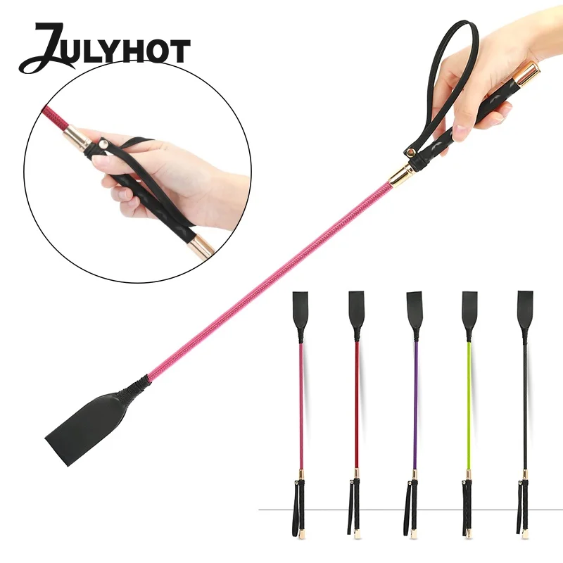 Puntero portátil ligero de cuero PU para entrenamiento ecuestre, antideslizante, con mango, látigo para caballos, carreras, 1 ud.