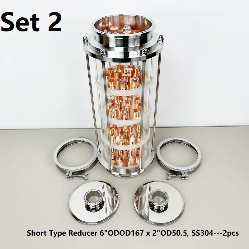 Imagem -03 - Conjuntos de Coluna de Lente de Destilação para Home Brewing Destilação Home Brewing Tri-clamp Sight Glass Union Ss304 164 mm 165 mm Pcs