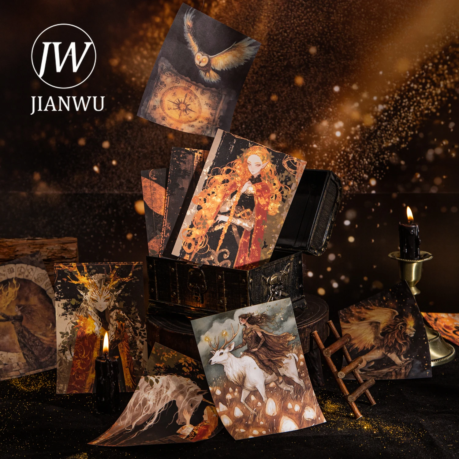 JIANWU المعيشة في سلسلة حكاية خمر الأميرة التنين المشهد مادة الكولاج ورقة الإبداعية غير المرغوب فيه مجلة القرطاسية