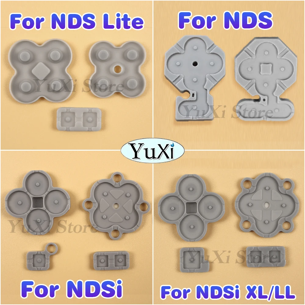 

Full Button Conductive Rubber Pad For DS Lite NDSL NDS NDSi XL LL Silicone Button Pads Replacement