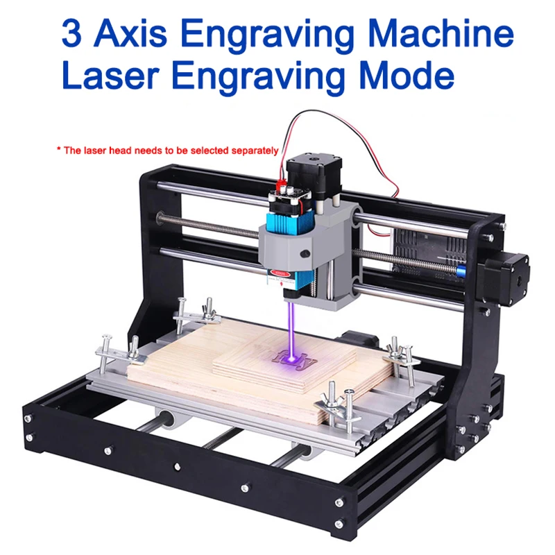 Máquina de grabado láser CNC3018pro 110V-240V plástico/madera/acrílico/PVC/PCB grabado 24V Mini máquina de grabado CNC pequeña de 3 ejes