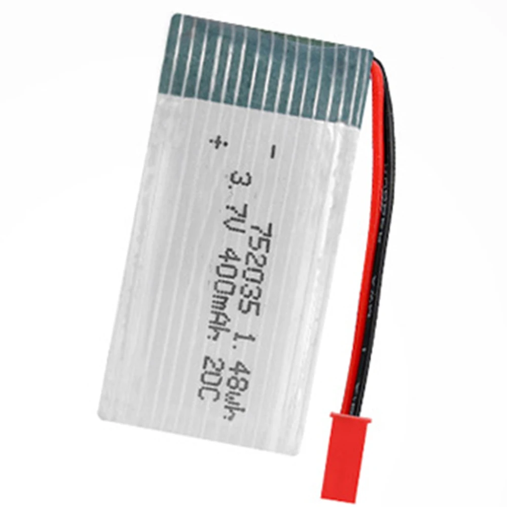 Rechargeable 3.7V 752035 20C 400Mah Li-Polymer Li Battery For Helicopter Models X3 X4 X5Sw Remote Control Aircraft Rc Drone