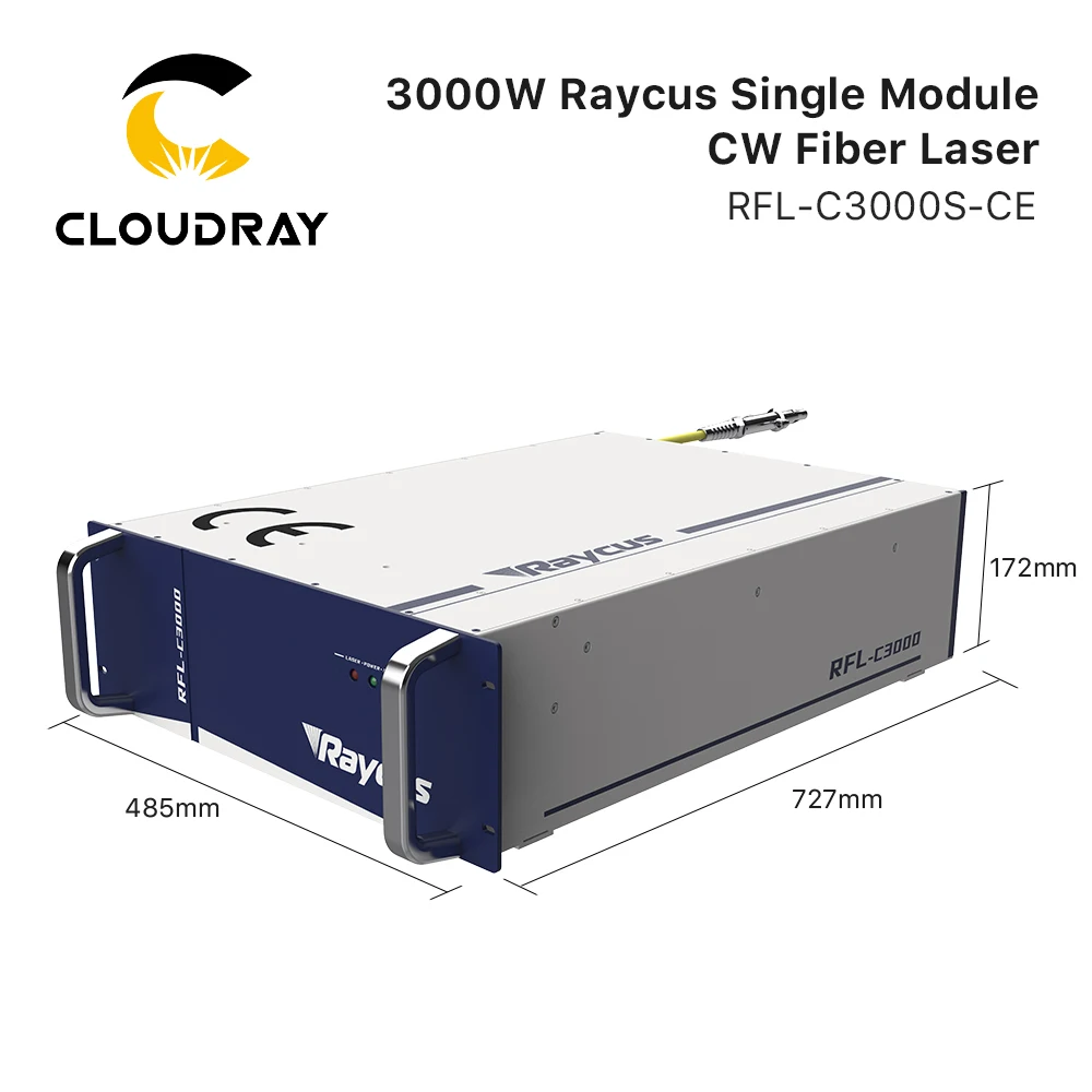 Cloudray BM98 Raycus Single Module CW Fiber Laser Source 3000W