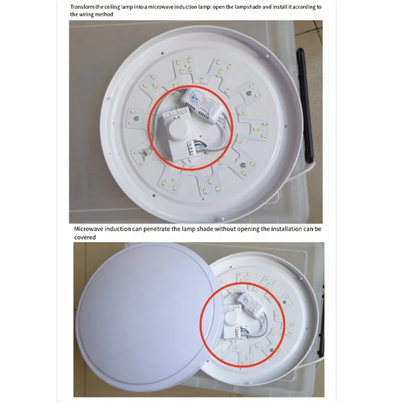 

ABYO 2X5,8 ГГц микроволновый радарный датчик, ручка переключателя, регулировка светодиодного датчика света, детектор движения человека