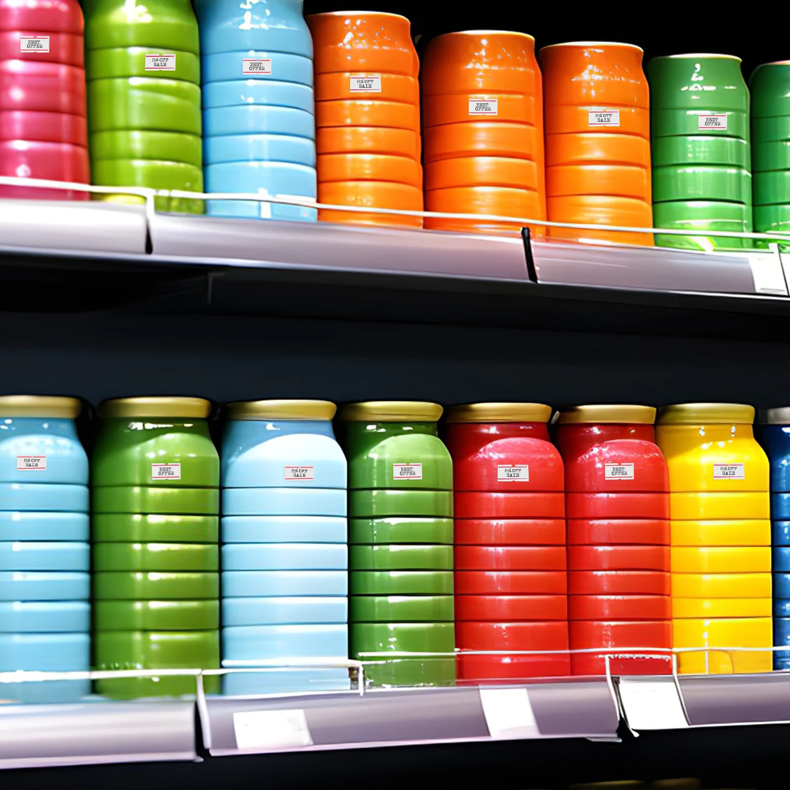 Venda Adesivos para varejo, transparente, legível, longa duração, forte adesão, rolos de etiquetas de preço, etiquetas de preço para pequenas empresas