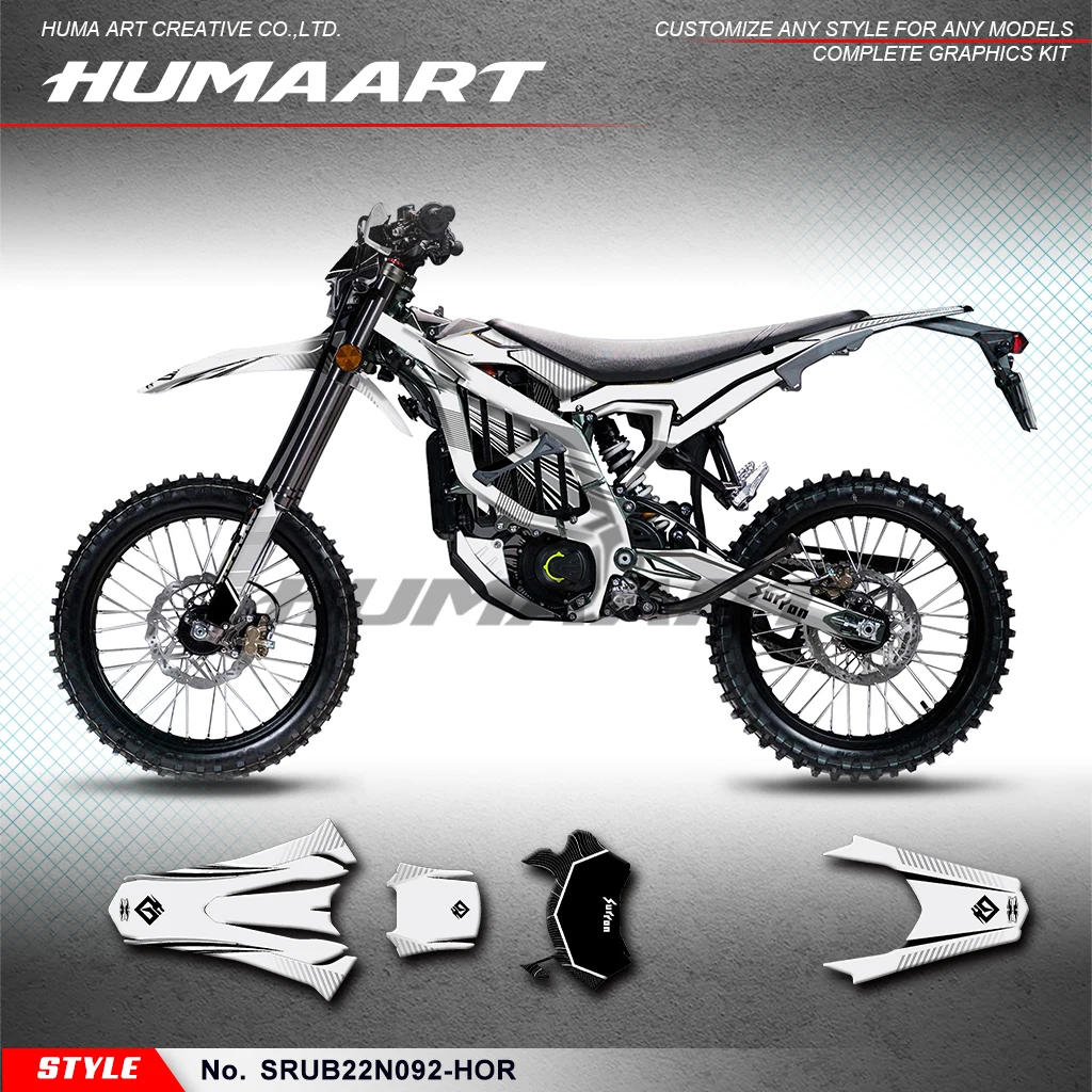 HUMAART MX Graphics Stickers Complete for Surron Ultra Bee R Sur-Ron Ultra Bee Dirt eBike, Custom,  Gray Red Blue White