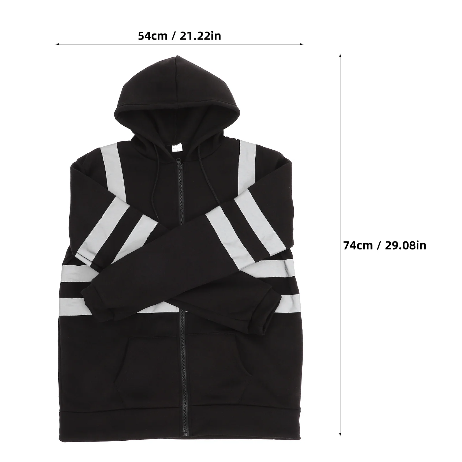 Xxl Reflective Hoodie High Visibility Safety Sweatshirt for Men Night Running Traffic Workwear Safety Sweatshirt for Men