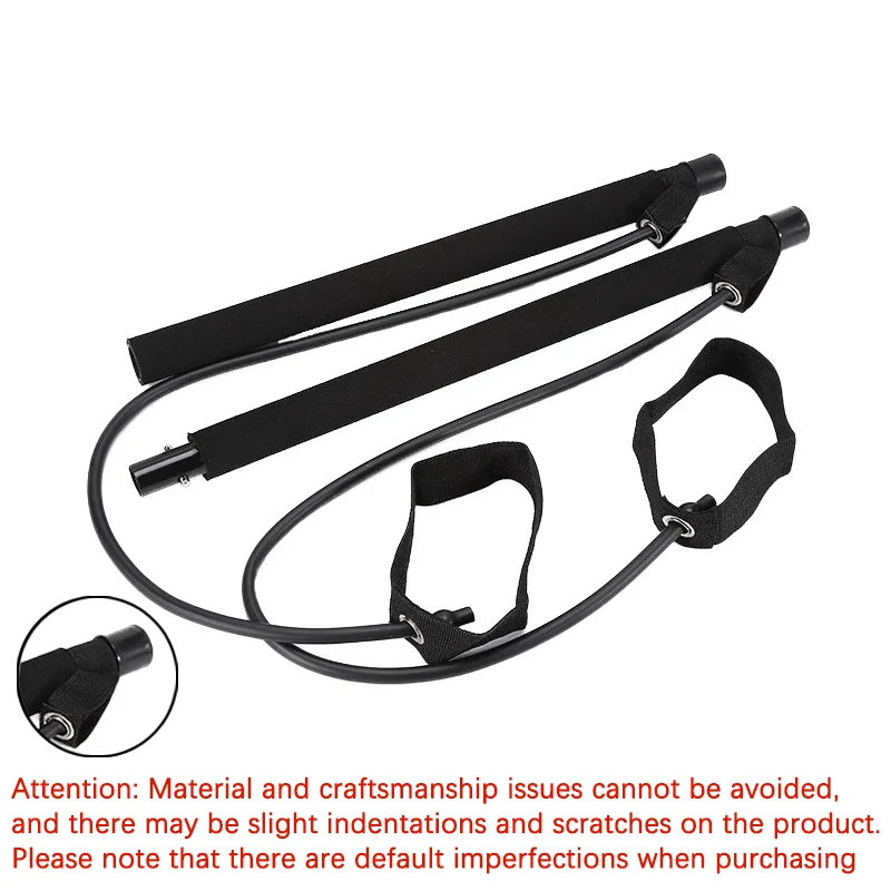 Multifunctionele Pilates Bar Combinatie Fitness Bar Yoga Borstuitbreiding Spantouw Rugtrainer Elastisch touw Stretchriem - afbeelding 1