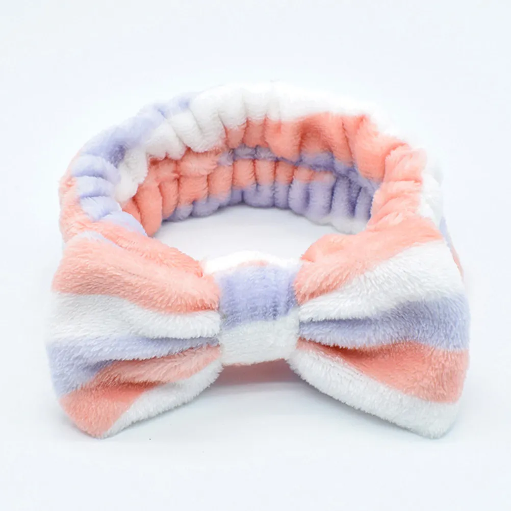 

7Pcs Coral Fleece Bow Knot Headband Set for Women Face Washing Makeup Removal Yoga Exercise Hair Accessories Adorable Hair