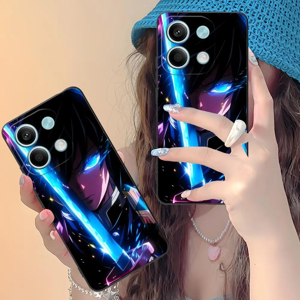 حافظة هاتف شيطان القاتل Giyu Tomioka لهاتف Xiaomi Redmi Note 14 13 12 11 A5 3 2 1 Pro Plus 4G 5G طباعة ملونة فاخرة