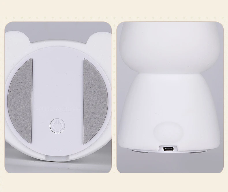 Luce notturna a LED con oscuramento e Timer lampada da notte coniglio lampada da comodino ricaricabile USB per ragazzi e ragazze bambini