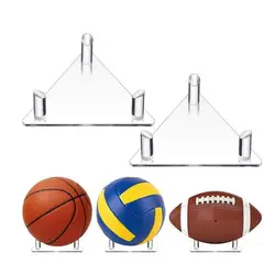 Soporte de exhibición de pelota de baloncesto, expositor deportivo hueco grueso, soporte de pelota de fútbol de triángulo Acrílico