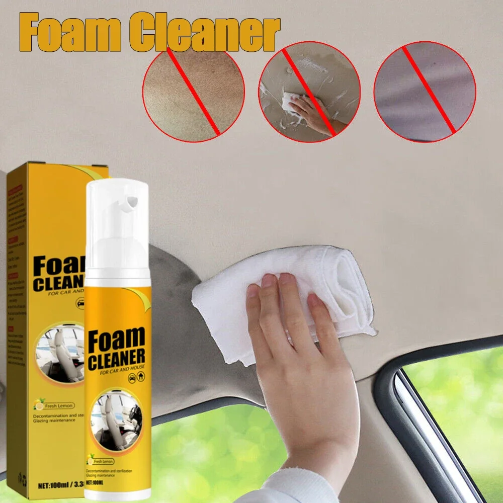 

Multi-Purpose Car Foam Cleaner Neutral PH for Leather Woven Fabric Seat Decontamination Car Interior Cleaner Spray Tool