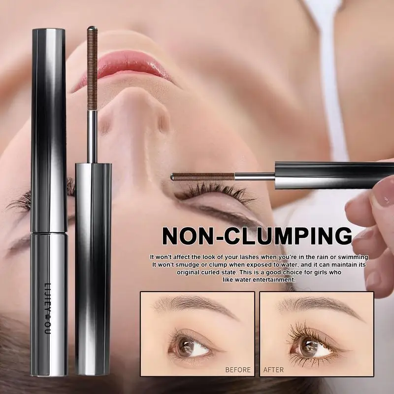 3D Curling Mascara Ultra-Fine Black Silk Fiber Volume Lash Extension Non-smudge Nourish Eyelash Lengthening Makeup Tools