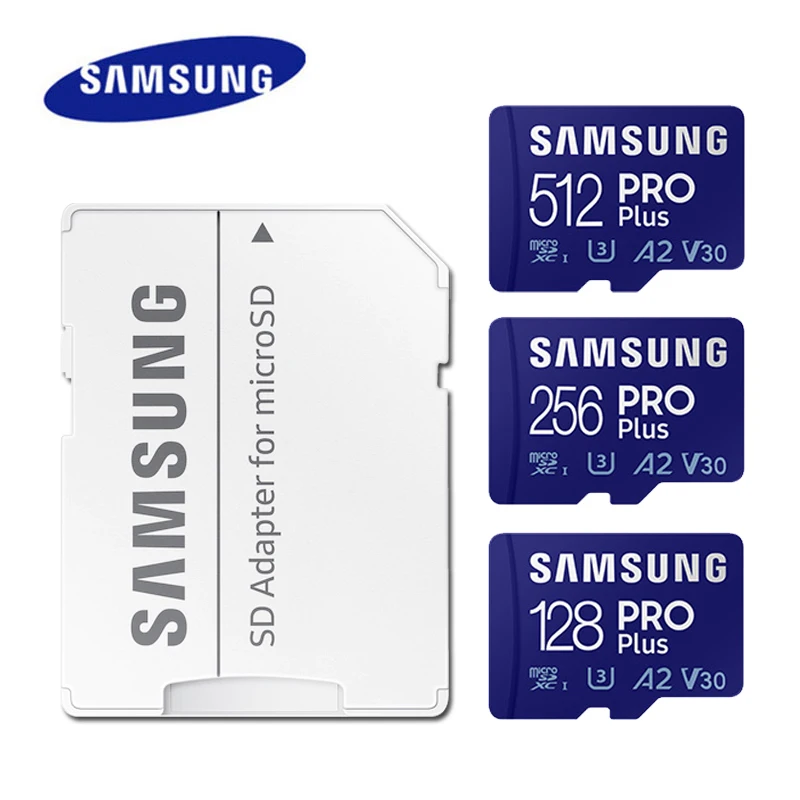 Imagem -05 - Cartão de Memória de Samsung Microsd 32gb 64gb 128gb 256gb 512gb u1 u3 Sdxc Adaptador Livre Classe 10 C10 Uhs tf sd Cartões Flash Trans Microsd