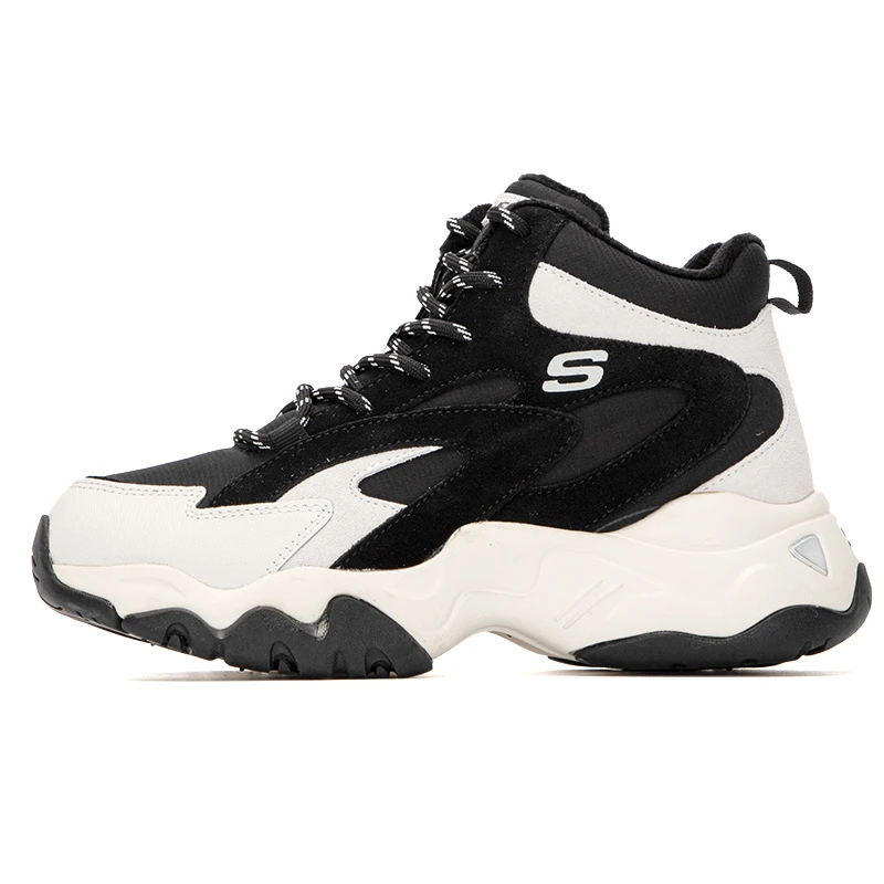 

Skechers Women's Shoes D'Lites 3.0 Panda Shoes with Plush Lining, Warm High-Top Thick-Soled Height-Increasing Sports Casual Shoes 167595-Bkw