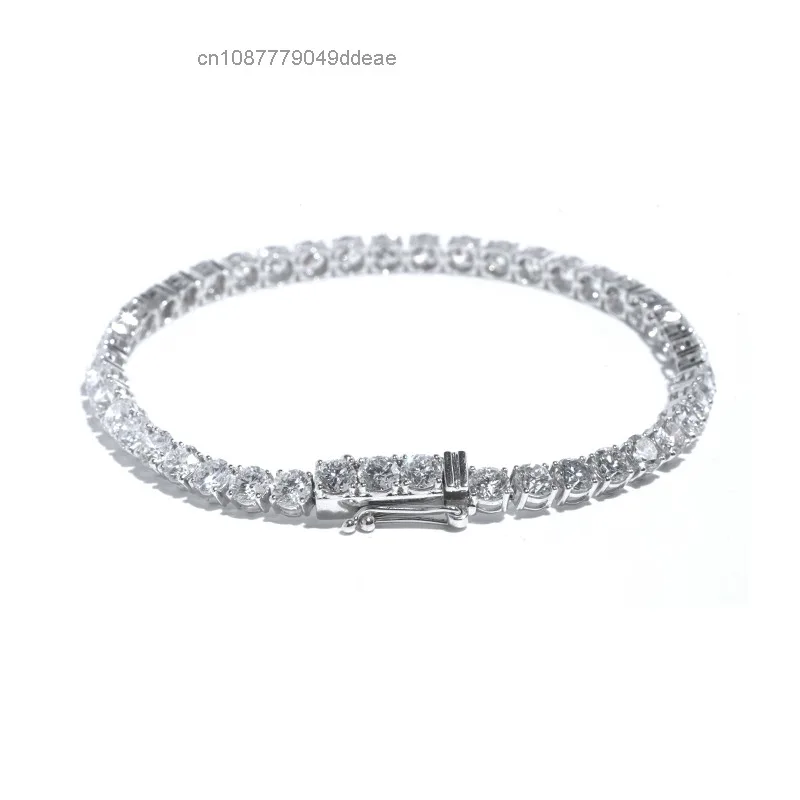 

Теннисный браслет с бриллиантами, 14-каратное золото, ювелирные изделия с бриллиантами, выращенный в лаборатории теннисный браслет с бриллиантами