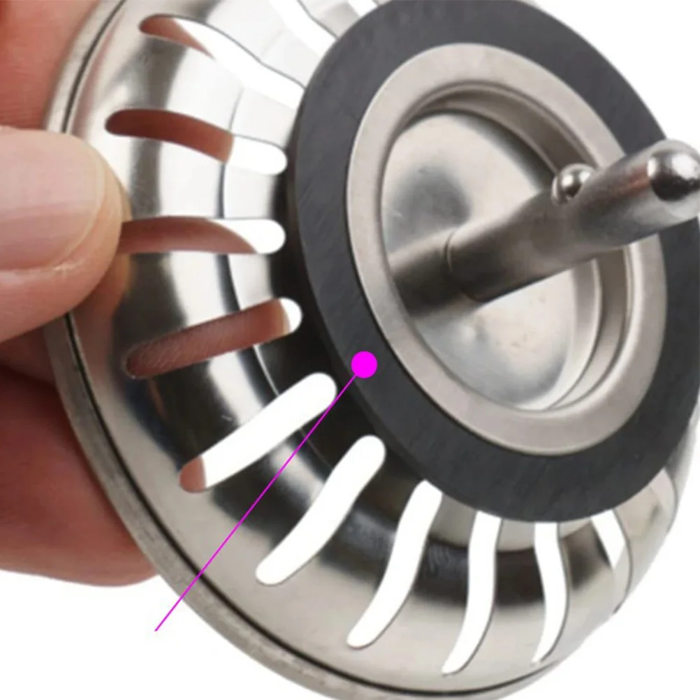 5 pezzi tappo lavello guarnizioni di tenuta in gomma cestello durevole filtro rondella tappo di scarico di ricambio anello di tenuta lavello filtro di scarico rondella
