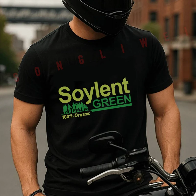 

Soylent Green Print Men's Fashion Moto T-shirt Casual Trendy Tshirts For Summer Comfortable Short Sleeve Tops