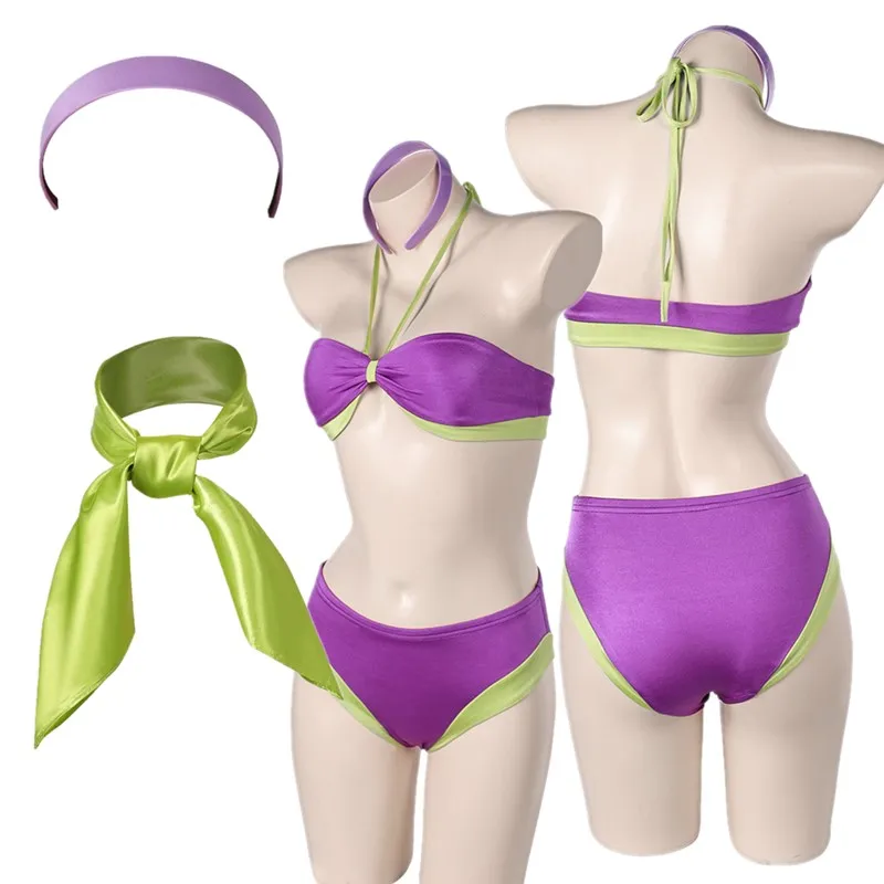 

Фэнтезийный купальник, галстук, Дафна, карнавальный костюм, купальник, женский бикини, топ, шорты, повязка на голову, наряды, карнавальный костюм на Хэллоуин