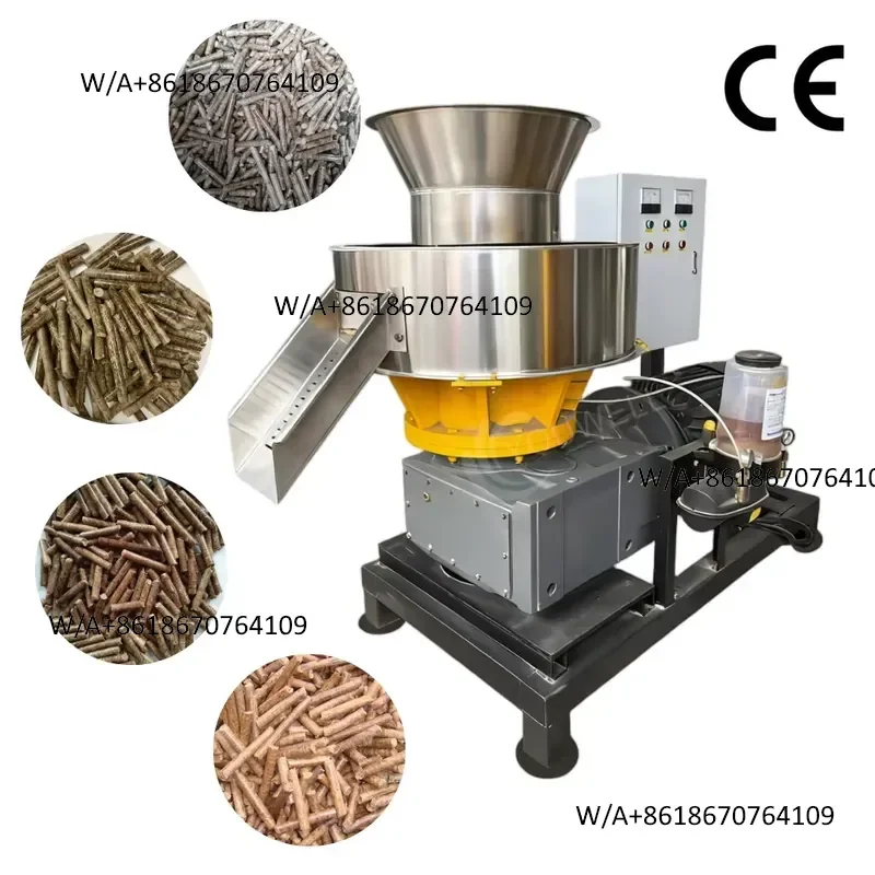 High Efficiency 1T/H Industrial Gearbox Reducer Ring Die Biomass Wood Pellet Mill Machine for Sawdust Fuel Pelletizing Use