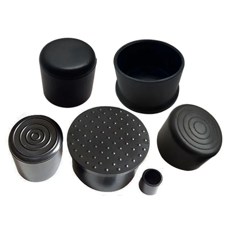 Schwarzer Stuhl Tisch Füße Stick Rohr Rohr End abdeckung Kappe PVC weiche runde End kappe Rohr abdeckung Anti-Rutsch-Schutzhülsen Durchmesser 6-80mm