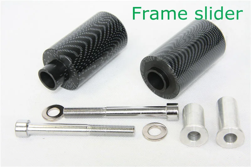 For 2007 2008 Suzuki GSXR 1000 GSX-R1000 07 08 Motorcycle bike No Cut Frame Slider Crash Protector Black / Carbon