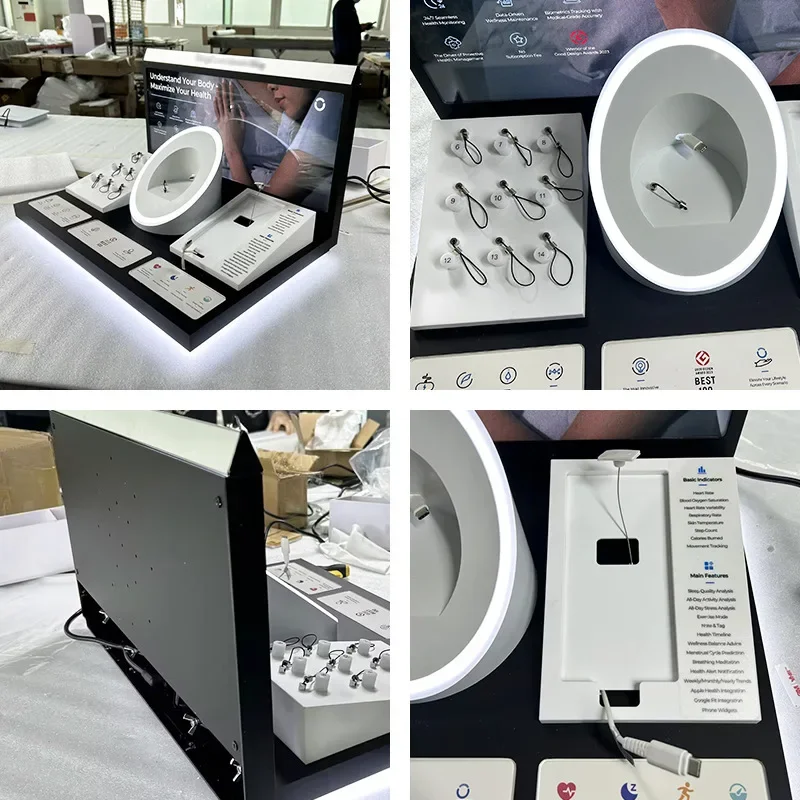 Ring acrylic display props, high-end luxury matte display cabinet