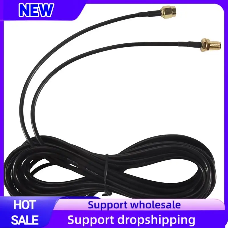 Suitable Black RP-SMA Male To Female Wifi Antenna Connector Extension Cable