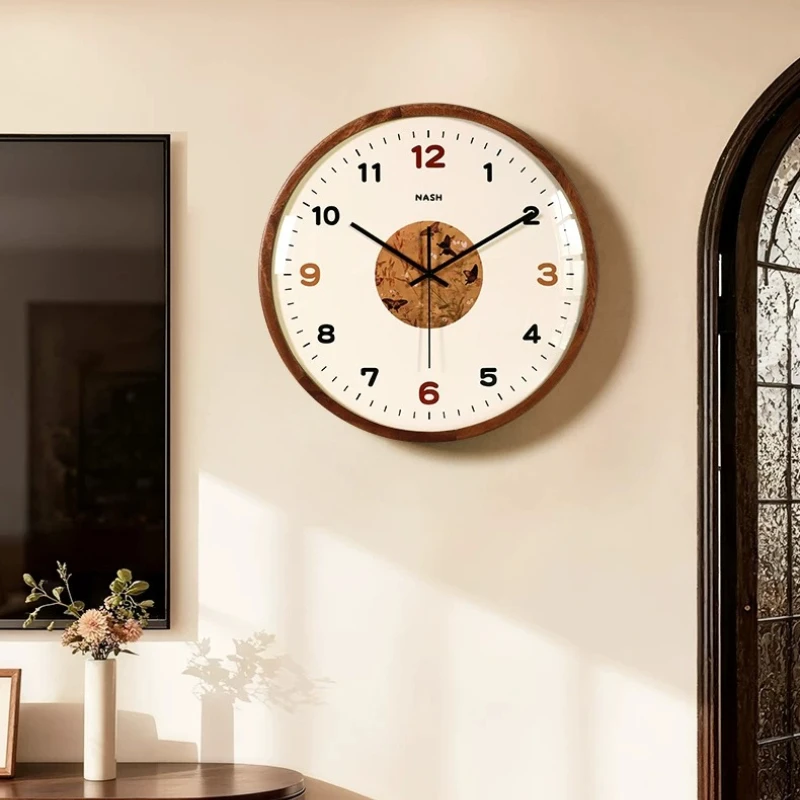 Nordic Fashion Wall Clocks Luxury Living Room Aesthetic Modern Clock Wall Minimalist Chinese Style Reloj De Pared Home Decor