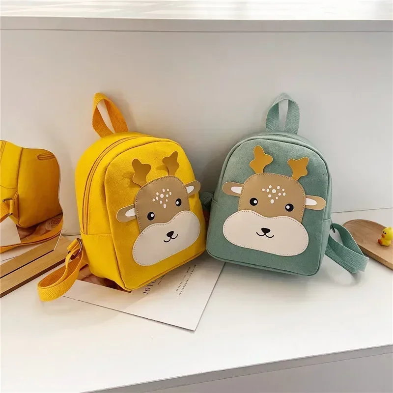 Cartoon Kindergarten Schoolbag Boys and Girls Baby Cute Backpack Fashion Color Contrast Canvas Children's Backpack