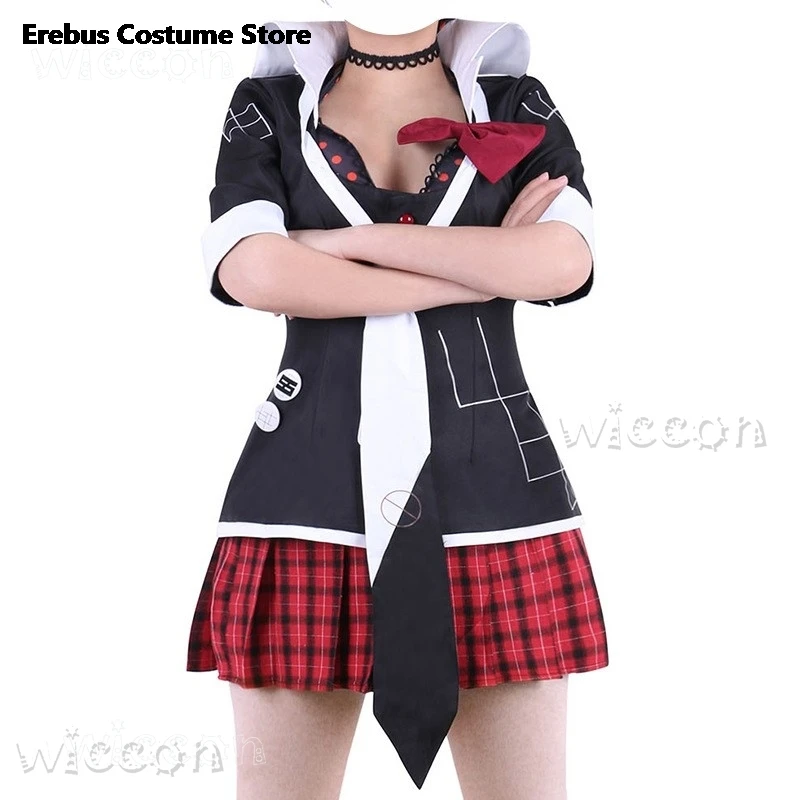 عيد الميلاد جونكو اينوشيما تأثيري حلي شعر مستعار أنيمي لعبة اليأس الأخوات في نهاية المطاف مصمم الأزياء دانغانرونا هالوين حفلة تنكر