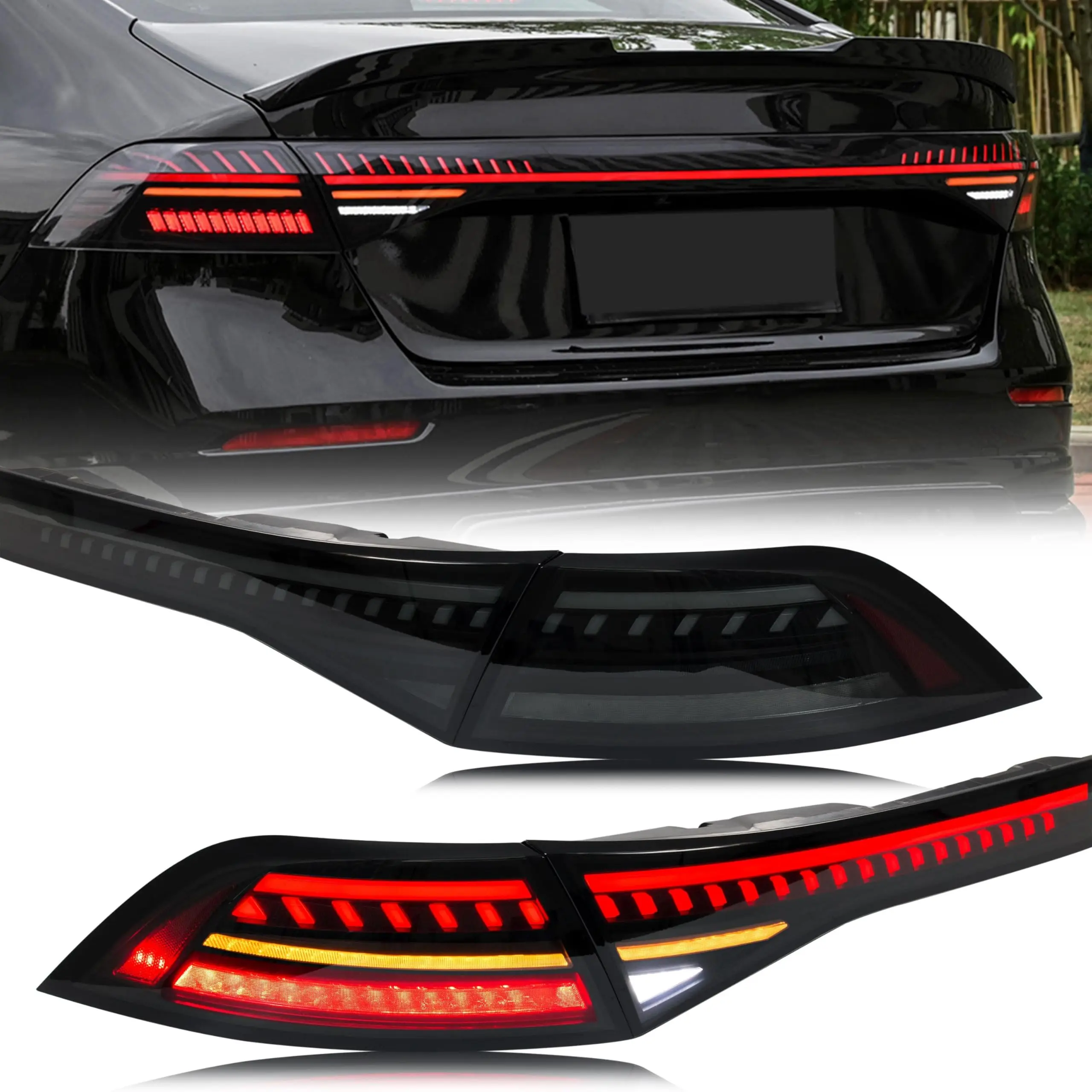 

Auto Car LED Tail Lights For Honda Accord/INSPIRE 2023 2024 11th Gen Rear Back Lamp Spoiler Lamp Middle Trunk Lamp