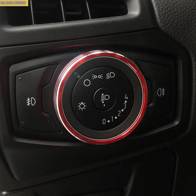 

Car Accessories For Ford focus Kuga Fusion Mustang Everest Front Headlight Head Light Lamp Switch Button Molding Cover Kit Trim
