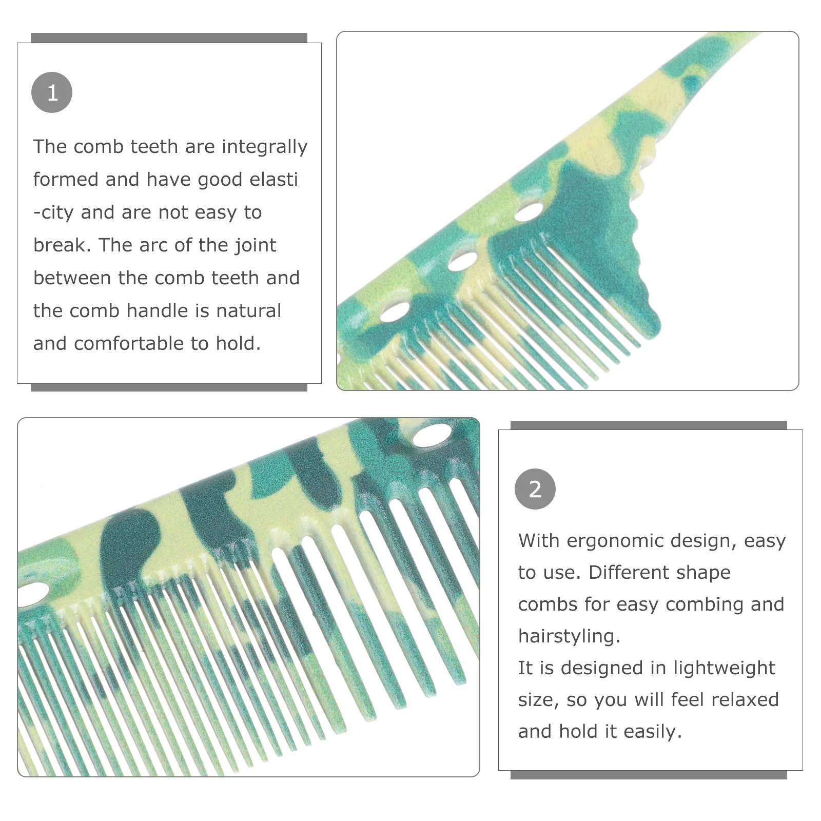 

1 set 1 Set Salon Hairdressing Combs Styling Comb For Haircut Curling Dyeing Professional Tip Tail Comb Wet Dry Hair Durable