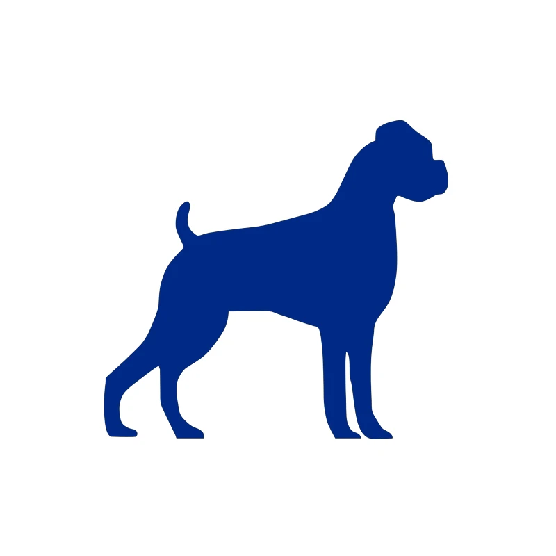 Boxer Dog Vinyl Decal – Car, Window, Bumper, Laptop, Wall Decor – 3 Sizes / 20 Colours / Custom Size Available