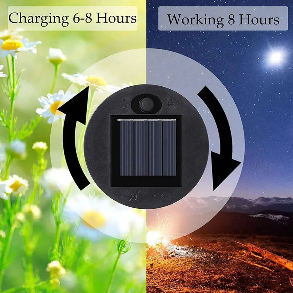 LED Solar Lights Replacement Tops Solar Panel Outdoor Lanterns Pathway Waterproof Garden Hanging Accessories Lighting Parts T7V6