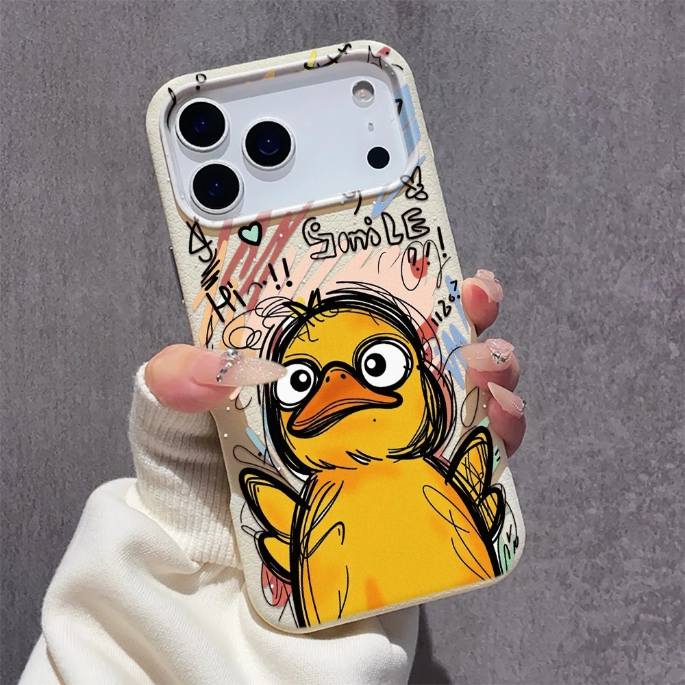 Phone Cases Yellow - Matte Funny Yellow Duck Graffiti Street