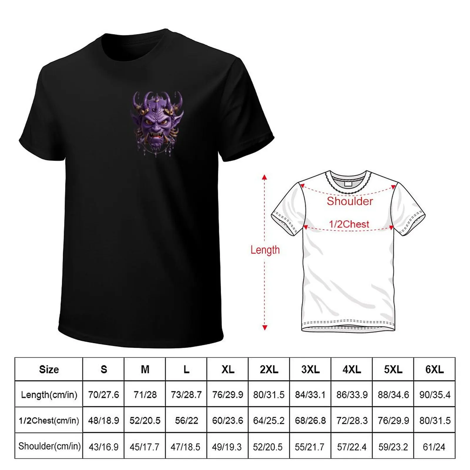 Hannya Mask Purple Anime T-shirt customizeds new edition workout shirts for men