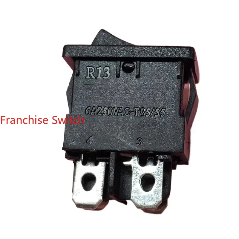 10 قطعة مفتاح الطاقة R13 ، نوع السفينة (الشكل) التبديل 6A250V T85/55 4 دبابيس 2 التروس
