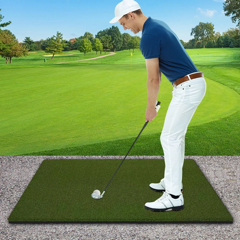 Mata golfowa Dual-Turf 5 x 5 stóp do treningu golfa, do ćwiczeń na zewnątrz, do chipowania i puttingu