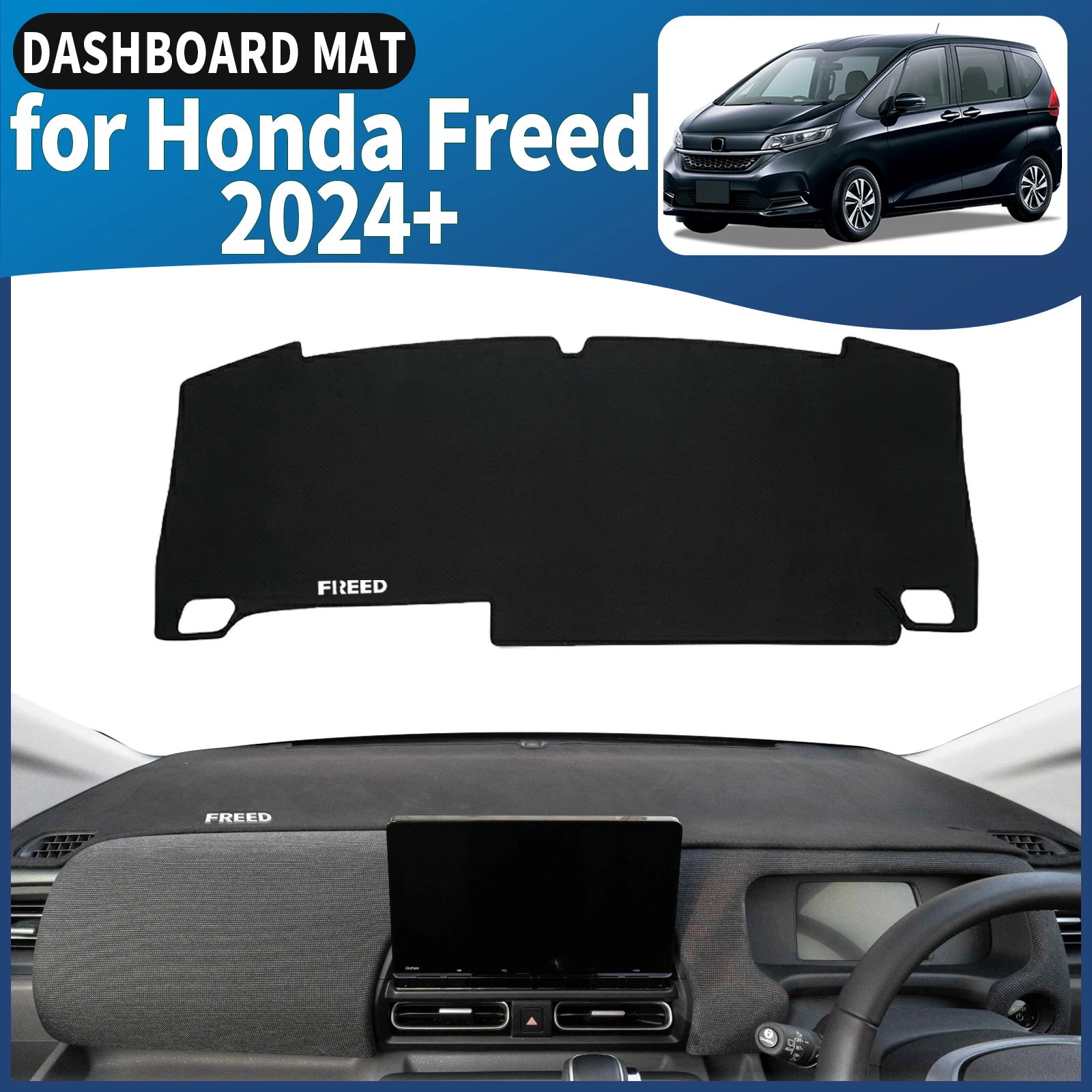 

fit for Honda Freed 2024 2025 2026 RHD Dashmat DashMat Sunshade Dashboard Cover Pad Protective Carpet Accessories Car