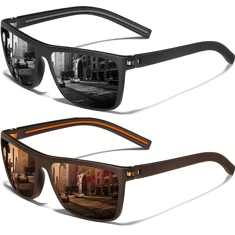  Square Polarized Sunglasses for Men and Women Lightweight Frame Sun Glasses 