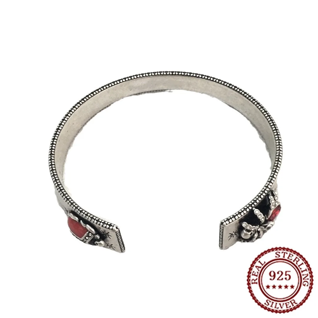 

2025 New Trendy 925 Pure Silver Classic Skull Beetle Bracelet for Women's High Grade Sensation Seven Star Ladybug Bracelet