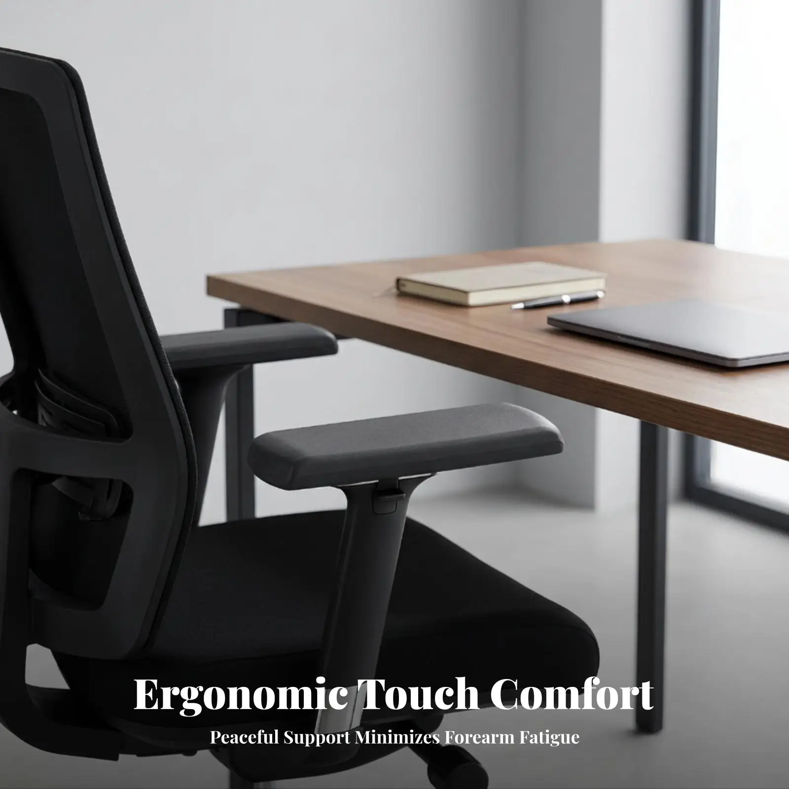 Cushioned PU Armrest Pad Replacement Part for Height Adjustable Chair Soft Polyurethane Arm Pad for Bar Chair Seat Comfort