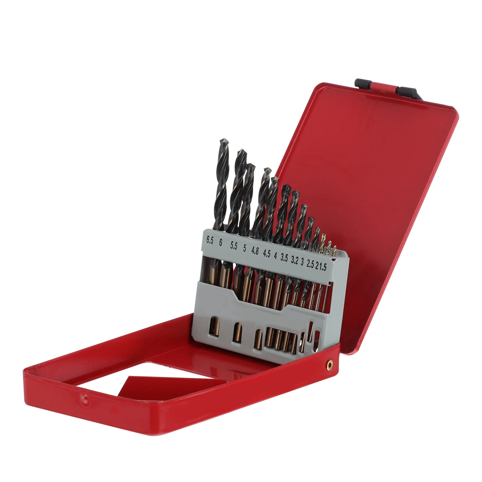 Jeu de forets 13 pièces, accessoire de perçage électrique en spirale torsadée résistante à l'usure pour acier, bois, cuivre, aluminium, plastique, ménage