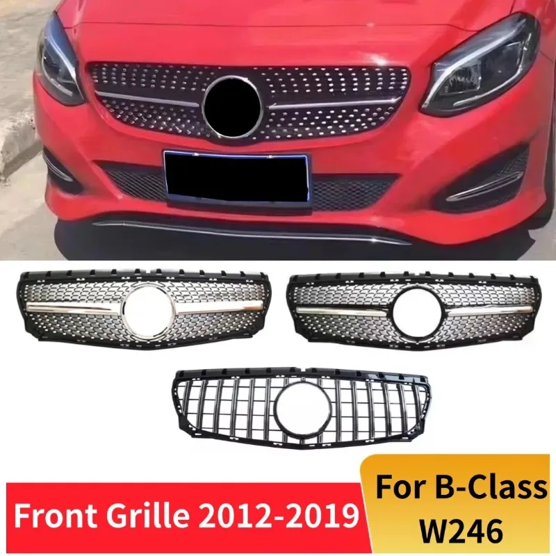 

Front Bumper Grille Grill Mask Grid Body Kit Tuning Accessories for Mercedes Benz B Class W246 2012-2019 B180 B200 B220 B260