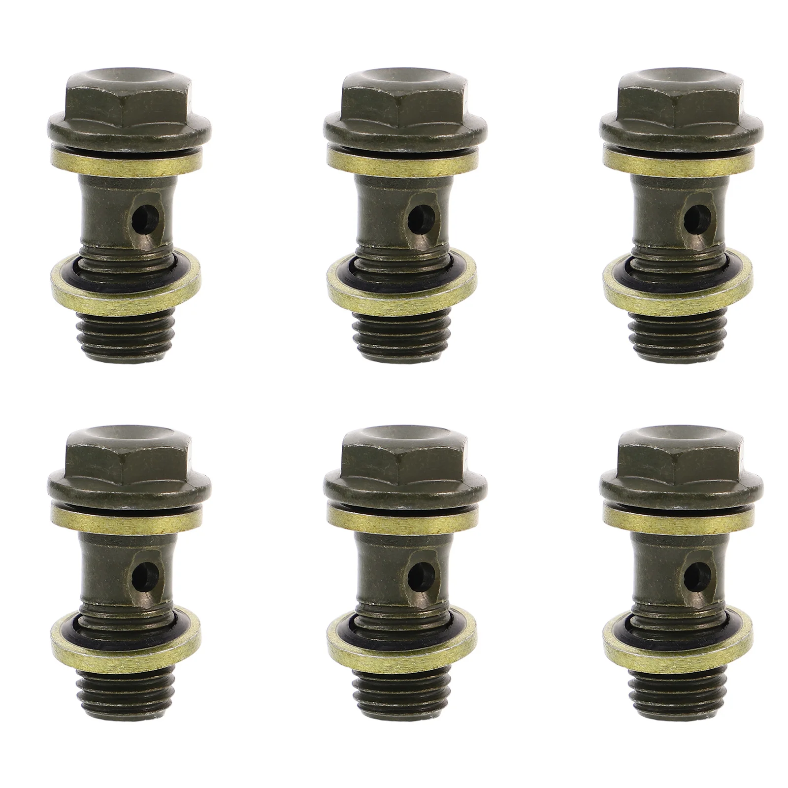 

6pcs Brake Pump Pipeline Bolt M10X1.25 Metal For Motorcycle Atv Scooter Sand Bike Offroad Sealing Washer Included Engine Parts